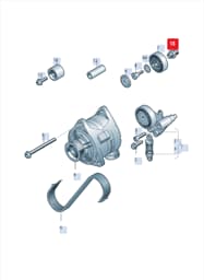 05A109224C Audi Tensioner Pulley