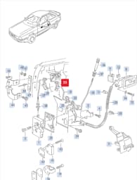 893837821A Audi Door Lock Rod Clip
