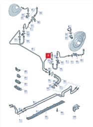 3D0614763E Volkswagen Brake Line