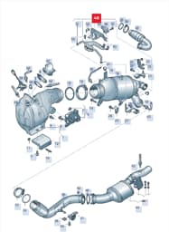 05L131552E Audi Control Cable with Differential Pressure Sensor