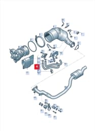 06M131552P Audi Control Cable with Differential Pressure Sensor
