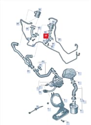 079131166AQ Audi Secondary Air Injection Pipe