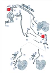 8J1614723D Audi Hydraulic System Hose
