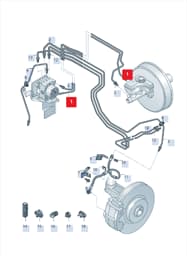5QB614739D Audi Brake Hose (Master Cylinder to Hydraulic System)