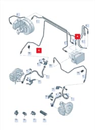 5QC614724E Audi Hydraulic System Hose