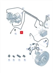 5QC614724G Audi Hydraulic System Hose
