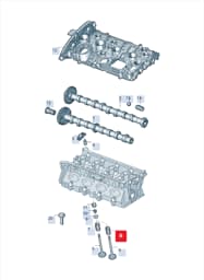 07L109629F Audi Valve Spring Retainer