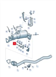 8K0254751JX Audi Diesel Particulate Filter