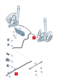 5QF614741AB Audi Brake Pipe