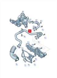 04B131521J Volkswagen Connecting Pipe