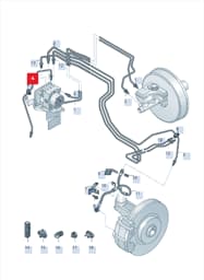 5QH614724D Audi Hydraulic System Hose