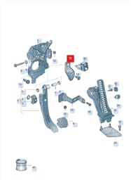 424721135A Audi Pedal Assembly Support