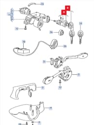 5X0905855B Volkswagen Ignition Cylinder