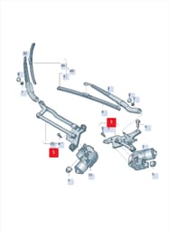 427955024A Audi Wiper Socket Assembly