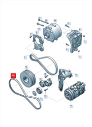 0P2260849B Audi Multi-Ribbed Belt