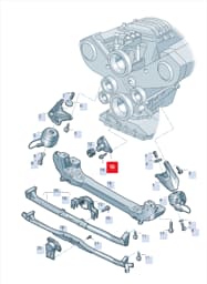 4E0199343AA Audi Engine Mount Bracket