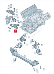 4E0199370AS Audi Engine Mount Support