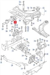 8N0199851 Audi Engine Mount Support