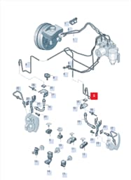 4E0614723AN Audi Hydraulic System Hose