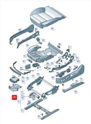 4E0959729 Audi Support For Control Unit