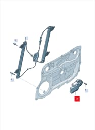 4E1959801F Audi Window Regulator Motor