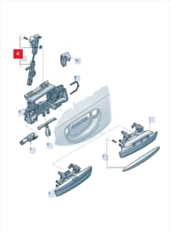 4E2898106C Audi Door Handle Repair Kit