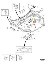 31352747 Volvo Windscreen Drain Channel