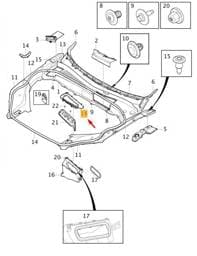 31425363 Volvo Windscreen Drainage Connector