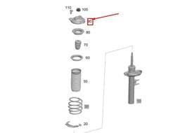 A1773236300 Mercedes-Benz Front Upper Bearing Bushing