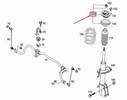 A4153230220 Mercedes-Benz Strut Support Bushing