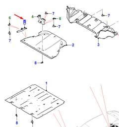 T4K1241 Jaguar Underfloor Mount (Front Left)
