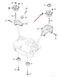 T4K1549 Jaguar Electric Motor Upper Bracket