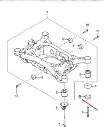 T4K2235 Jaguar Rear Subframe Vibration Damper
