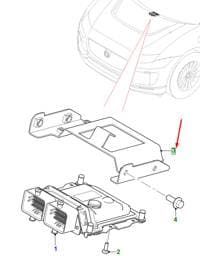 T4K7717 Jaguar Electronic Module Retainer Clip