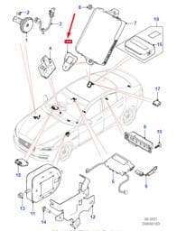 T4N25514 Jaguar Control Module Mount