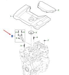 T4N26738 Jaguar Engine Cover Mount (Right)
