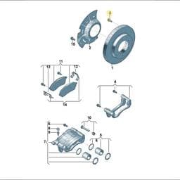 WHT010884 Volkswagen Disc Brake Fastener