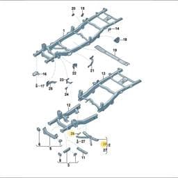 WHT010392 Volkswagen Frame Support Pin