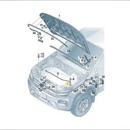 WHT010944 Volkswagen Bonnet Clip