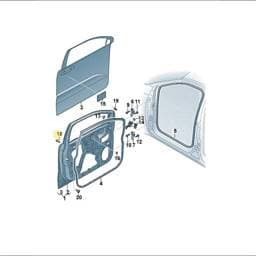 WHT010819 Volkswagen Door Bolt