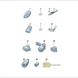 2HJ800375AM Volkswagen Lock Cylinder Set