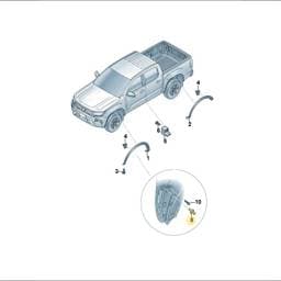 WHT010718 Volkswagen Charging Port Flap Pin