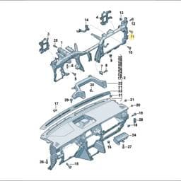 WHT010987 Volkswagen Dashboard Bolt
