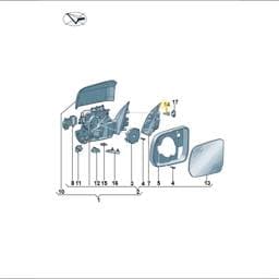 WHT010802 Volkswagen Exterior Mirror Bolt