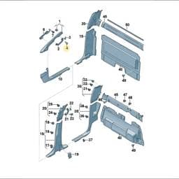 WHT010414 Volkswagen Pillar Trim Bolt