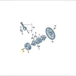 WHT011387 Volkswagen Hexagon Bolt