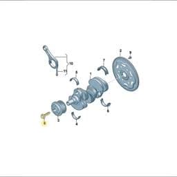 WHT011409 Volkswagen Crankshaft Flywheel Bolt