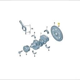WHT011408 Volkswagen Flywheel Bolt