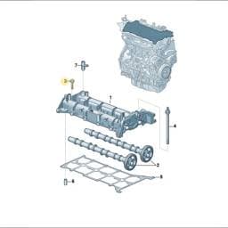 WHT010348 Volkswagen Hex Collared Bolt