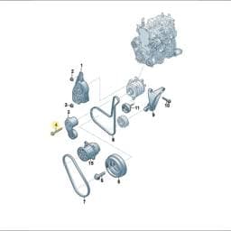 WHT010402 Volkswagen Alternator Mounting Pin